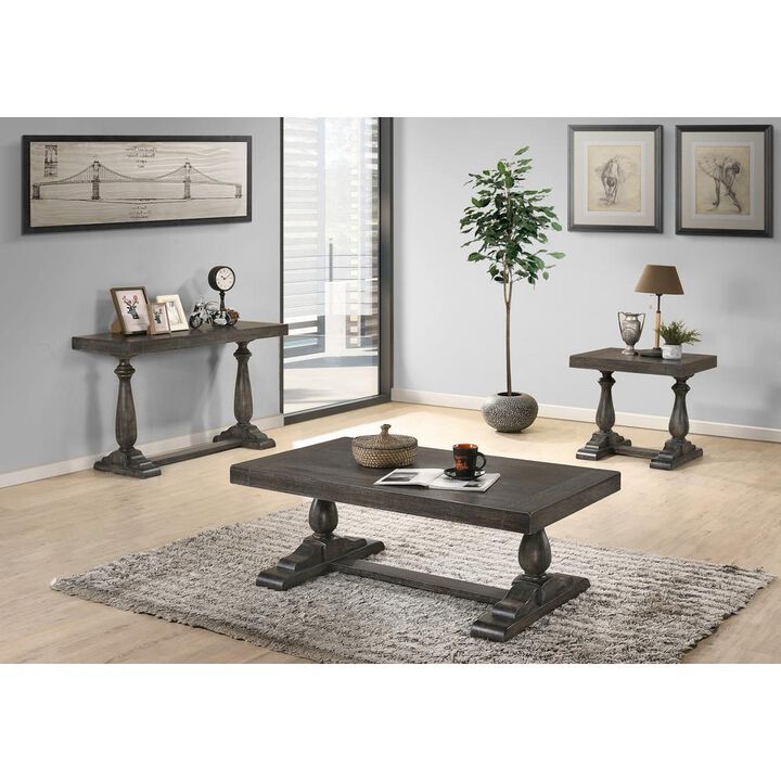 Best Master Furniture Amy 27 Transitional Wood End Table in Dove Gray