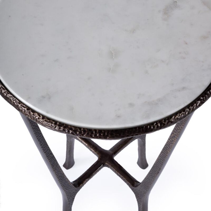 Butler Specialty Lania Outdoor Marble Side Table, Bronze image number 6