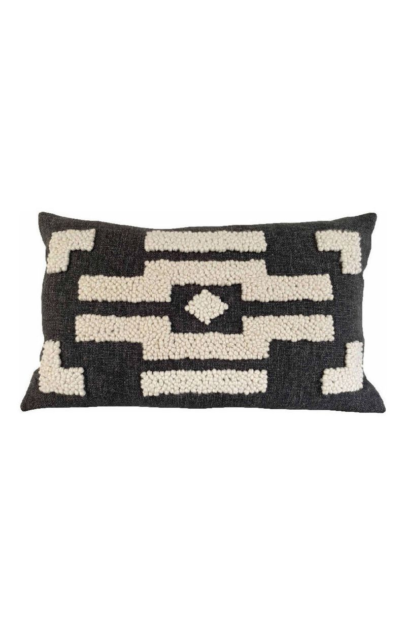 Punch Needle Ndebele Pillow - Cover + Insert