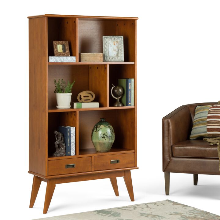 Lirbru Mid Century Wide Bookcase