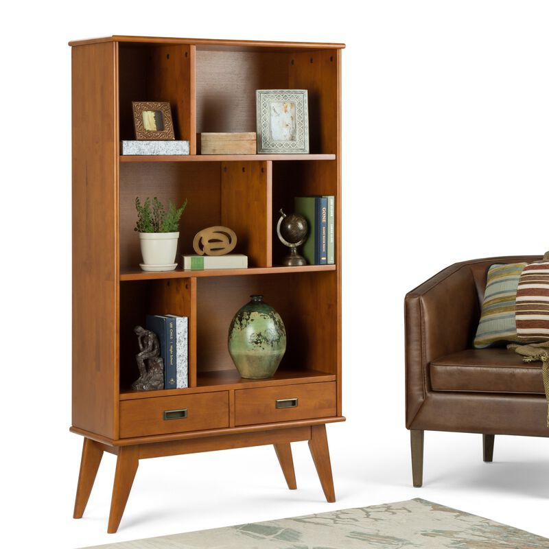 Lirbru Mid Century Wide Bookcase image number 1