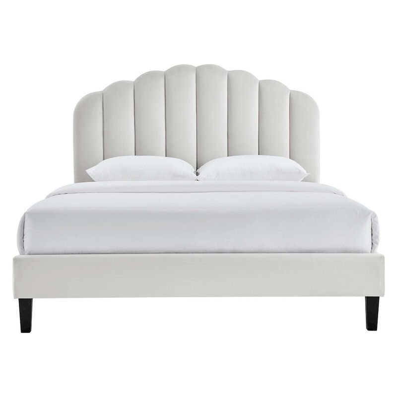 Daisy Performance Velvet Full Platform Bed image number 2