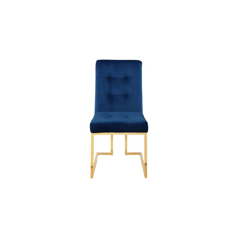 Meridian Furniture Pierre Navy Velvet Dining Chair, Set of 2
