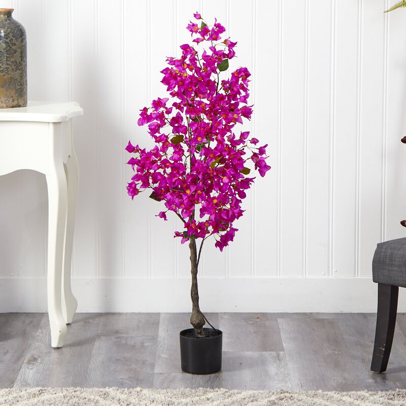 Hivvago 4 Feet Bougainvillea Artificial Tree