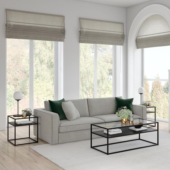 Hudson&Canal Ada 46'' Wide Rectangular Coffee Table in Blackened Bronze