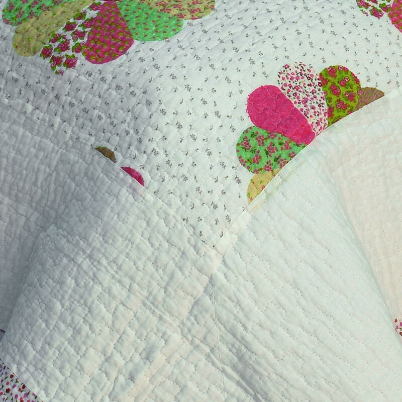 Round Midnight Queen 3PC Cotton Quilted Printed Bedding Set Soft Lightweight Quilt Set image number 4