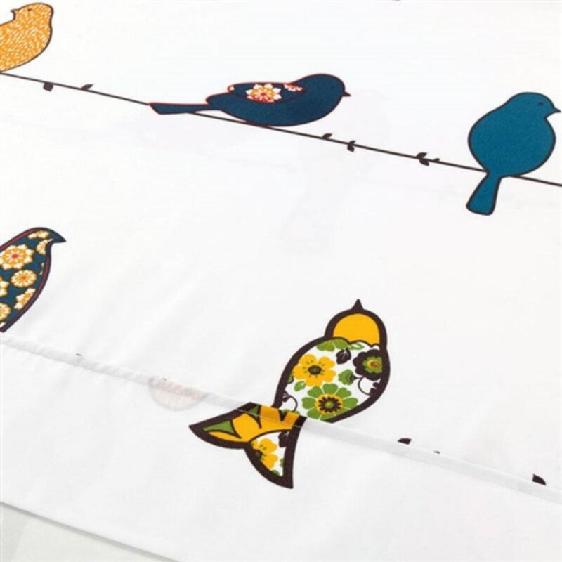 Floral Birds on Wire 6 Piece Sheet Set Soft Polyester Bedding for Bedroom