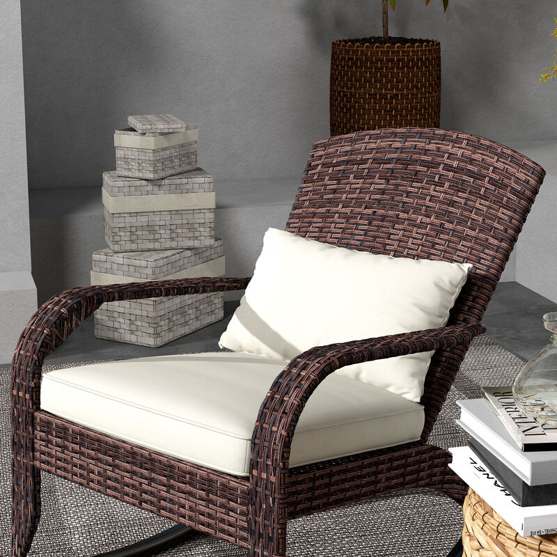 Hivvago High Back Wicker Rocking Chair image number 7