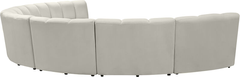 Meridian Furniture Infinity Cream Velvet 7pc. Modular Sectional image number 3
