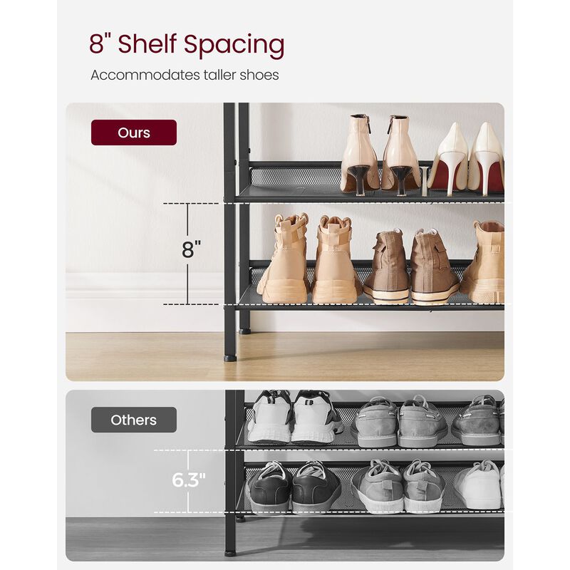 4-Tier Shoe Rack for Compact Storage and Easy Organization