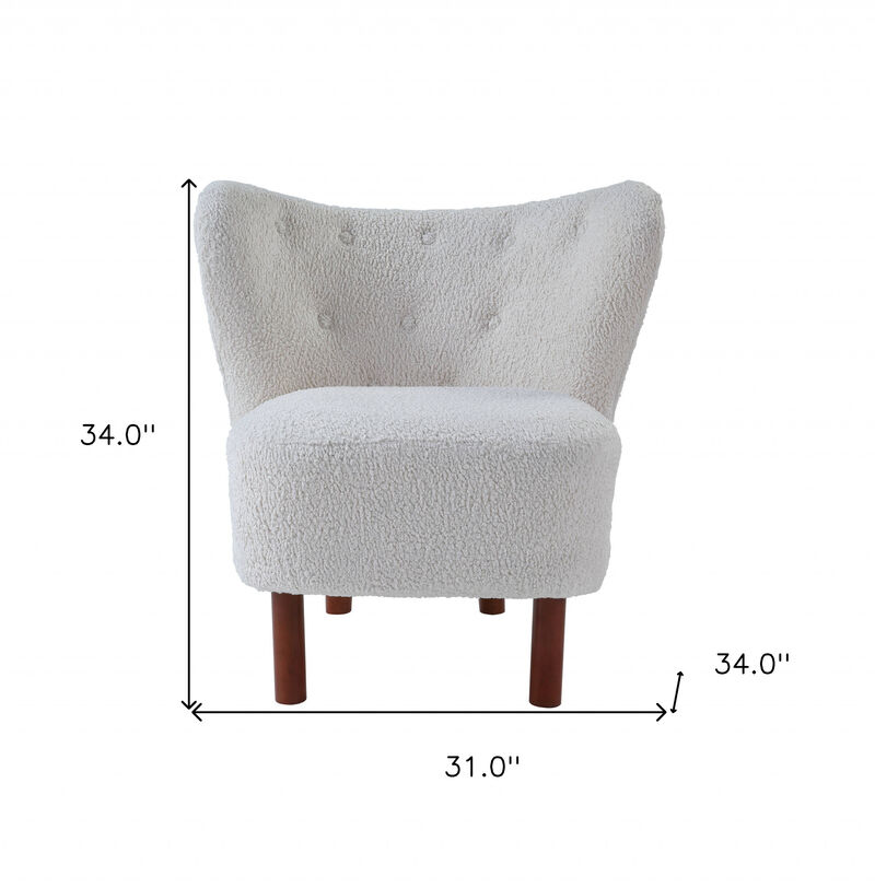Polka Dot Upholstered Wingback Chair for Living Room or Bedroom