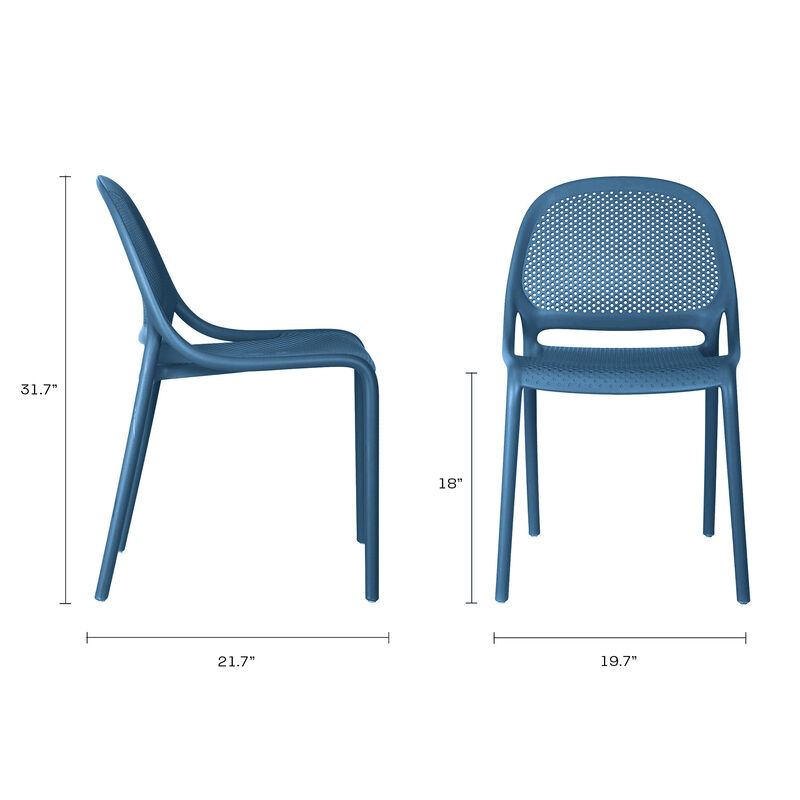 STACKABLE OUTDOOR & INDOOR SHAY CHAIR (Set of 2)