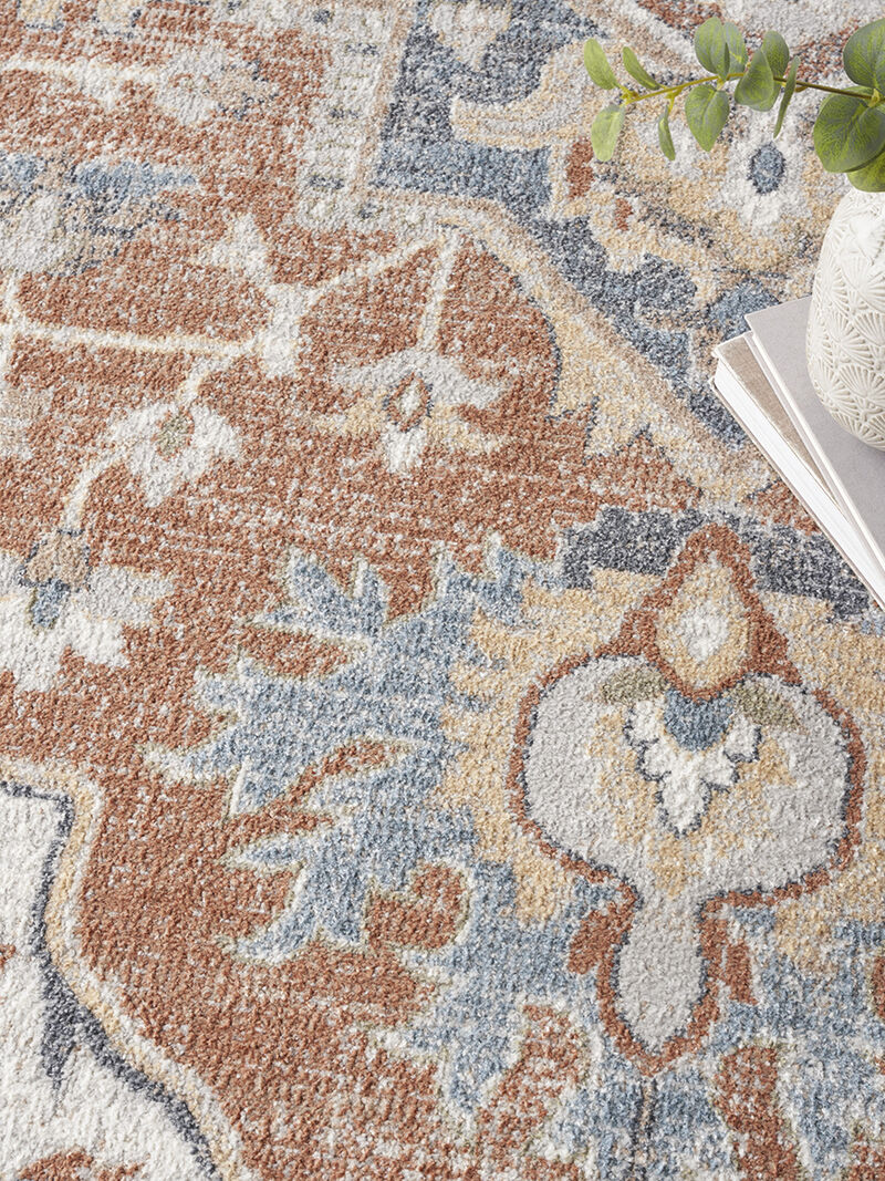 Astra Machine Washable ASW12 Gold/Multicolor 7'10" x 10' Rug