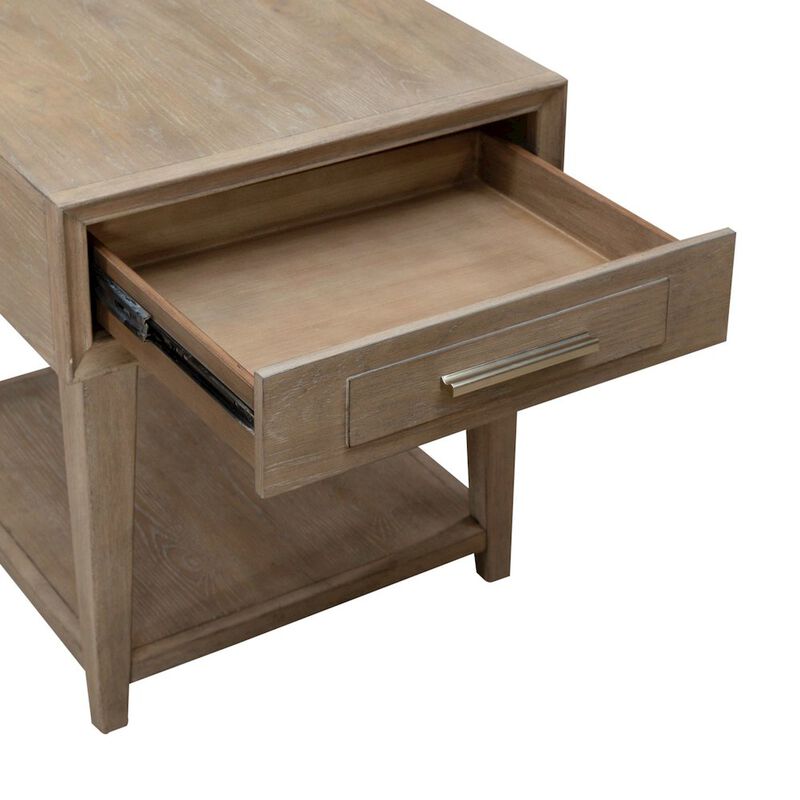 Liberty Furniture Brentwood End Table for Living Room - Sandstone Oak Wood image number 5