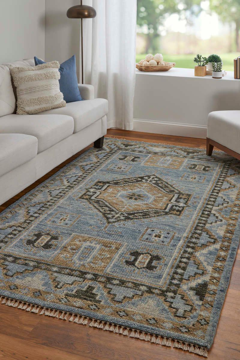 Fillmore 6935F Blue/Green 9' x 12' Rug image number 1
