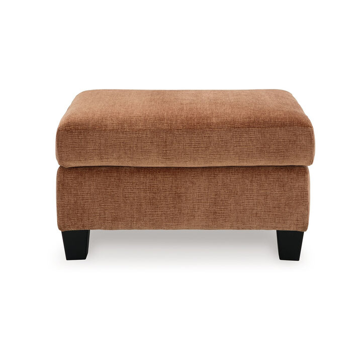 Emilia Rectangular Ottoman Bench, Soft Clay Brown Polyester 24x34 Inch