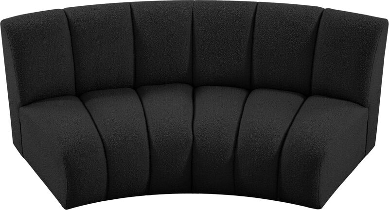 Meridian Furniture Infinity Black Boucle Fabric 2pc. Modular Sectional image number 5