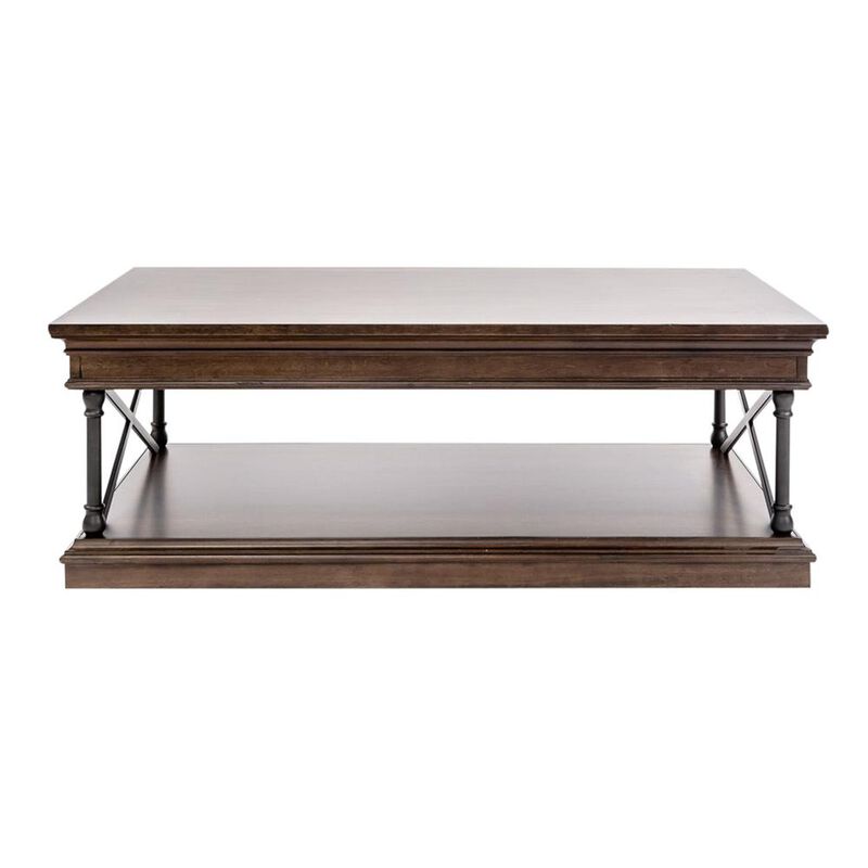 Liberty Furniture Tribeca Rectangular Cocktail Table in Cordovian Brown image number 1