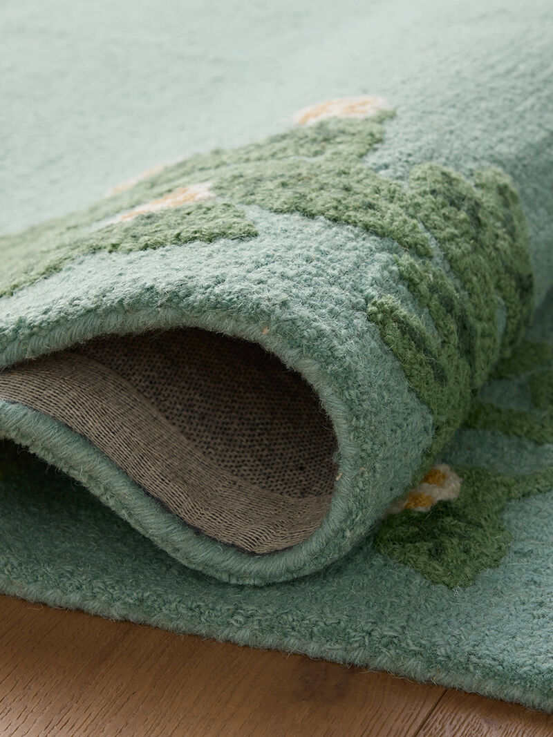 Highgrove HIG03 Blue 7'9" x 9'9" Rug by Rifle Paper Co. x Loloi image number 2