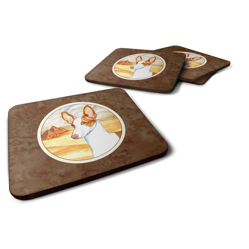 Caroline's Treasures 7031FC Ibizan Hound Foam Coasters (Set of 4), 3.5, Multicolor image number 0