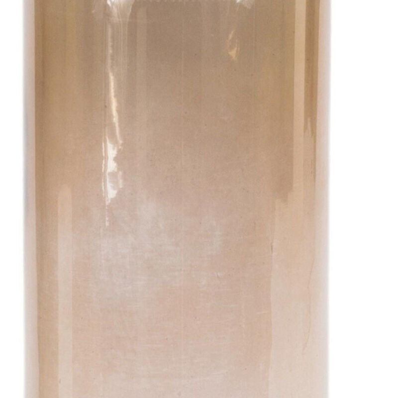 HomeRoots Set of Two Translucent Taupe Glass Cylinder Table Vases image number 2