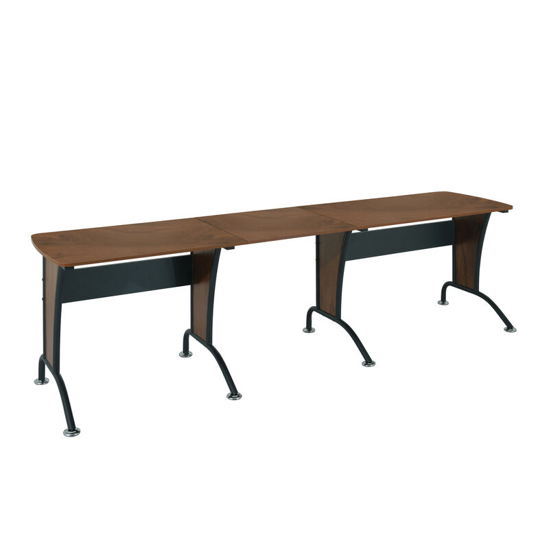Deluxe L-Shaped Computer Desk With Pull Out Keyboard Panel, Mahogany image number 8
