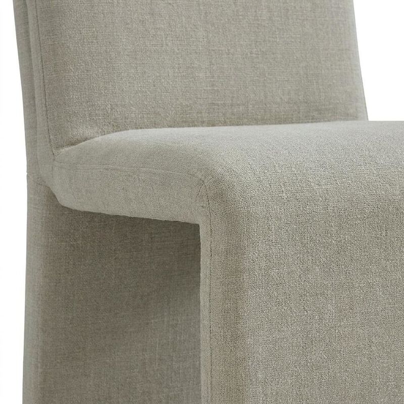 Wooden Upholstered Dining Side Chair with Cushioned Seat, Slate Blue image number 6