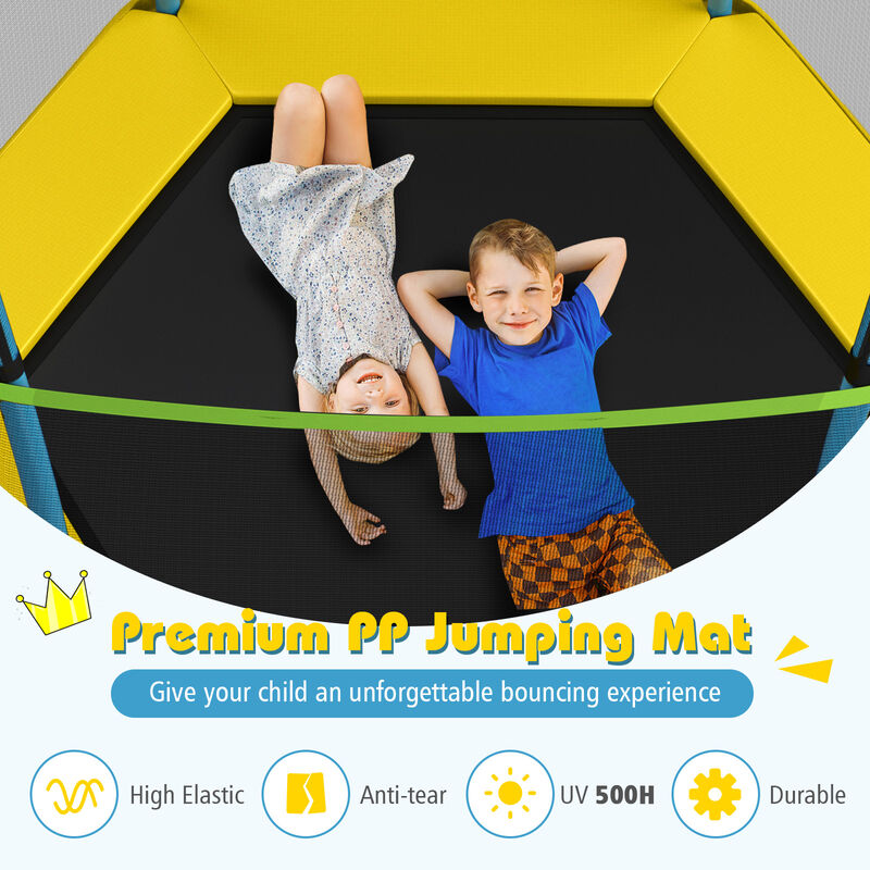 87.6" Children&rsquo;s Trampoline, Recreational Bouncer with Enclosure image number 3