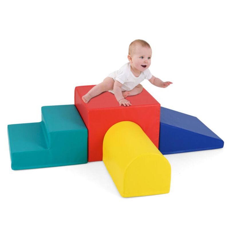 Hivvago Climb and Crawl Foam Block Play Set for Infant Baby