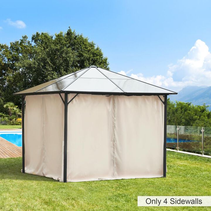 Hivvago Outdoor Gazebo Sidewall Kit 9.84' x 9.84'