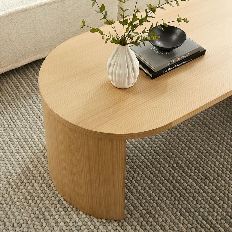 Aspect Oval Wood Coffee Table image number 9