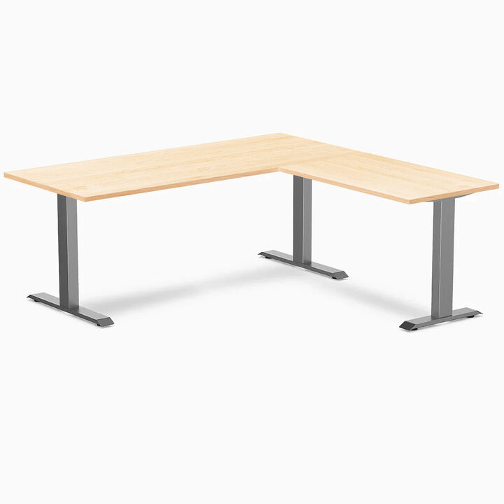 Desky Zero Hardwood L-Shape Office Desk