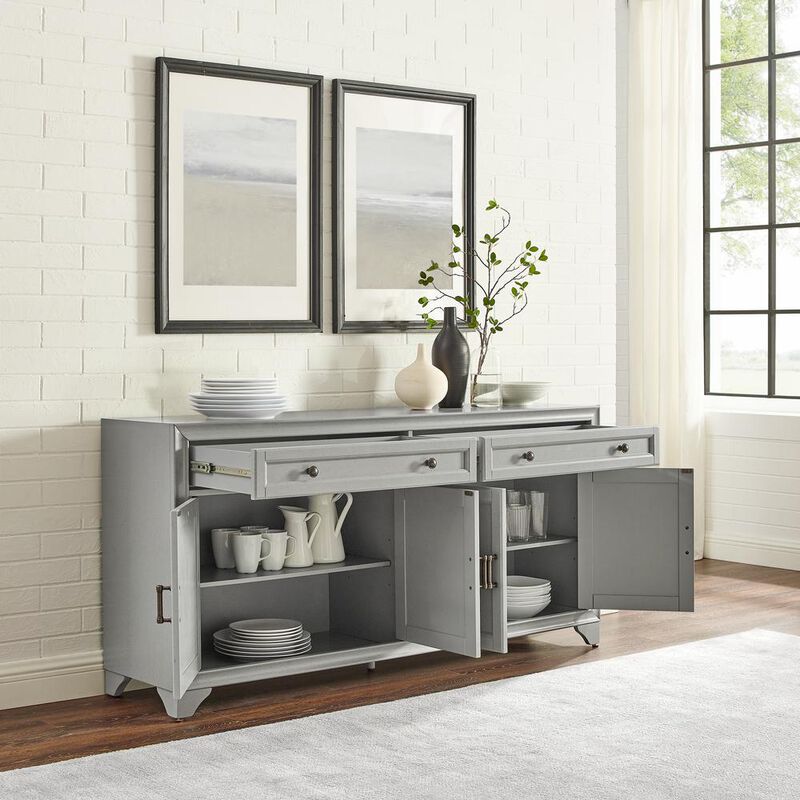 Crosley Furniture Tara Sideboard Distressed Gray