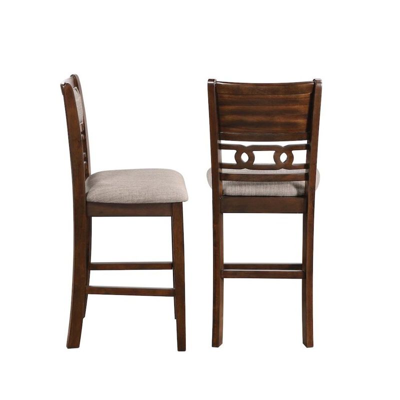 Brown Cherry 3 Piece Drop Leaf Table and 2 Chairs, Small Round Dining Table Set image number 4
