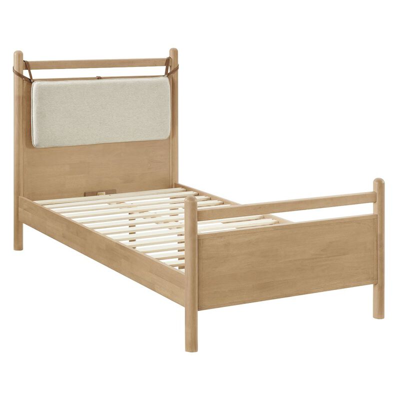 Leni Twin Size Wood Platform Bed Frame image number 3