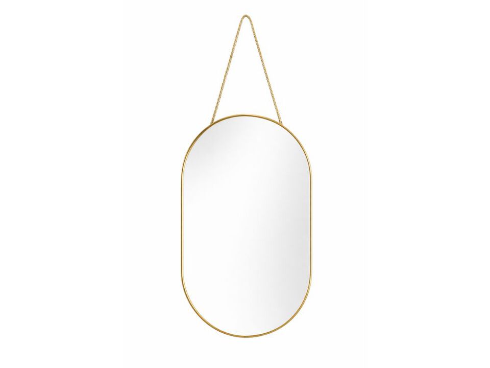 Gold Oval Wall Mirror 23x9 Inch Decorative Mirror for Bathroom Bedroom Home