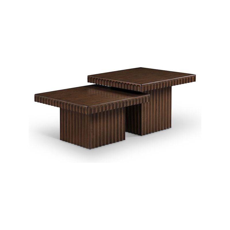 Meridian Furniture Spencer Brown Oak Veneer Coffee Table
