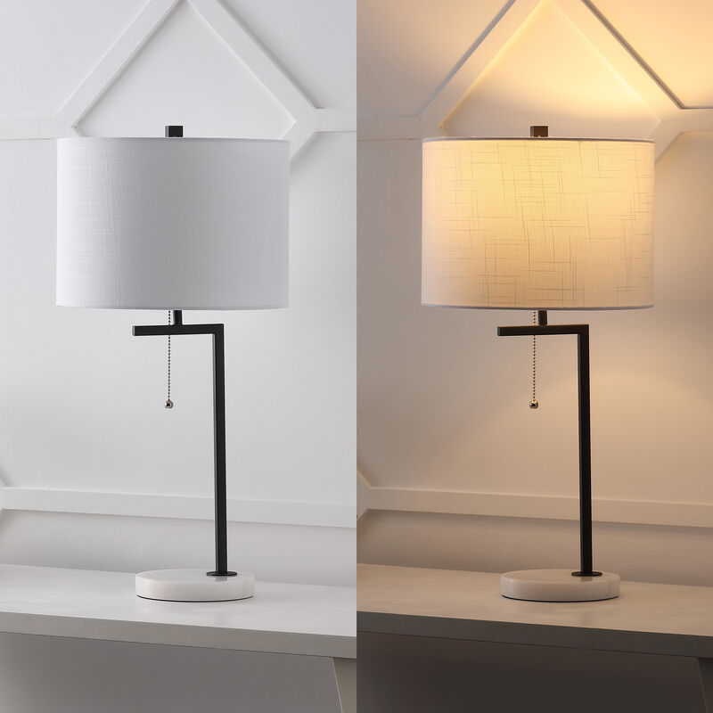 Alyssa 24.5" Metal/Marble LED Table Lamp