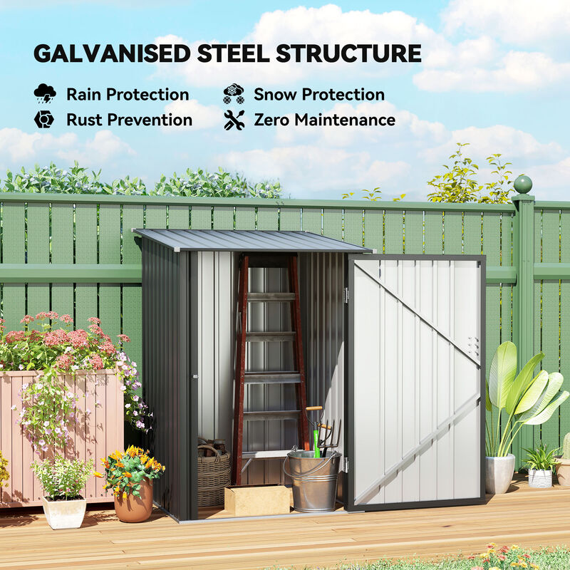 Hivvago Small Lockable Outdoor Tool Shed image number 3