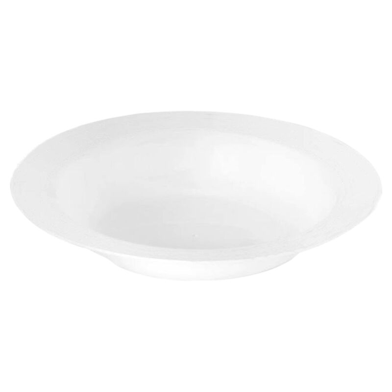 5" Solid White Diamond Rim Round Plastic Dessert Bowls (120 Bowls) image number 2