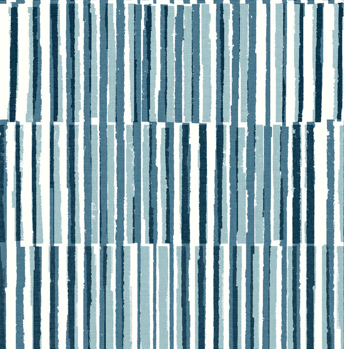 Sabah Teal Stripe Wallpaper (Set of 2)