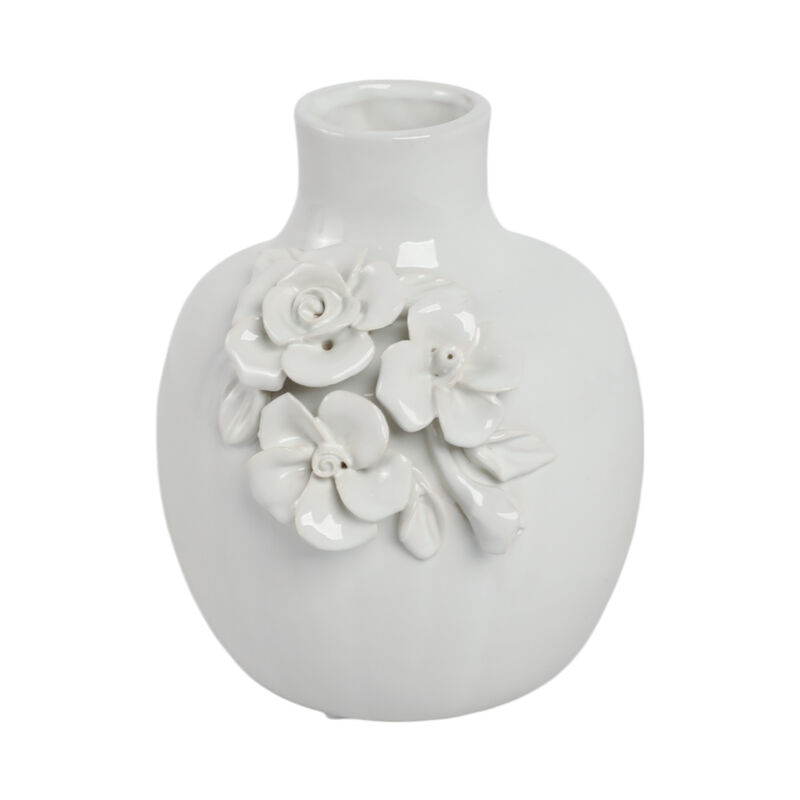 6x5" Rose Applique Bud Vase image number 2