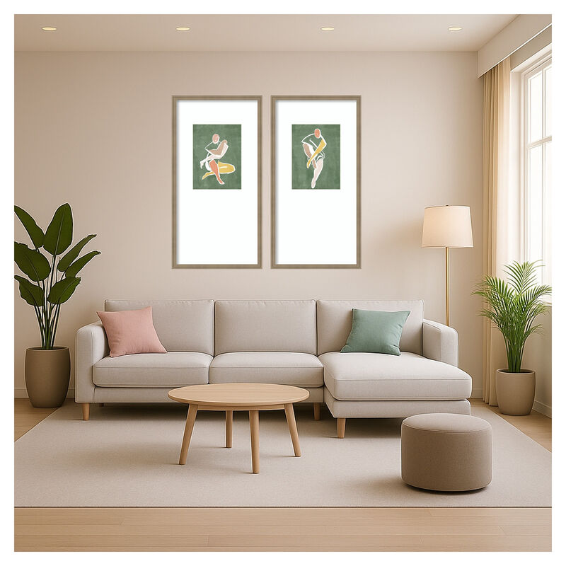 Seated Figure on Green 2 Piece image number 4
