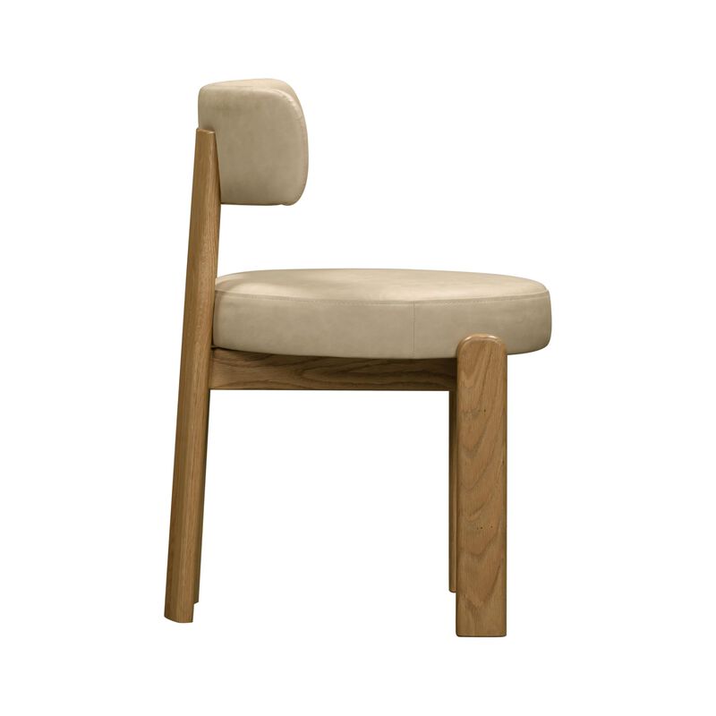 Tov Furniture Odessa Cream Vegan Leather Dining Chair image number 3