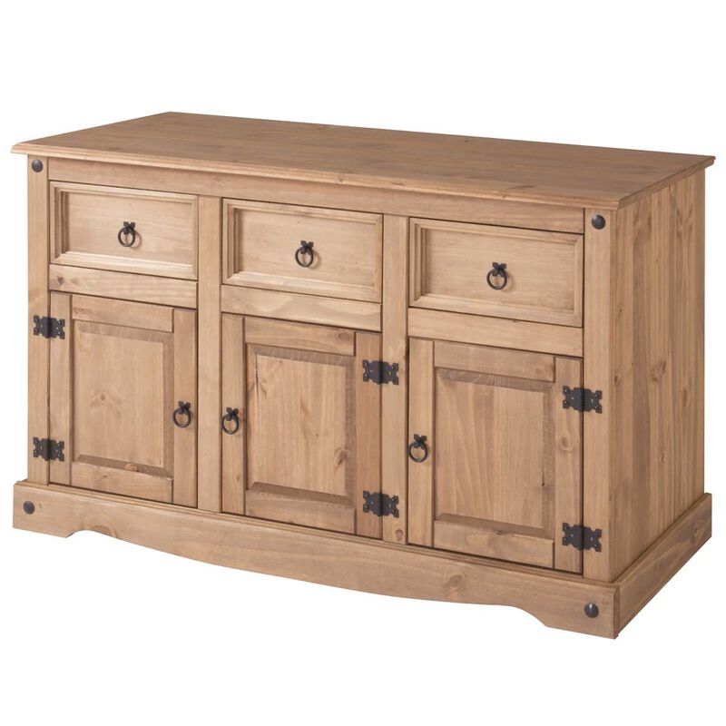 OS Home and Office Furniture Wood Buffet Sideboard in Corona Brown