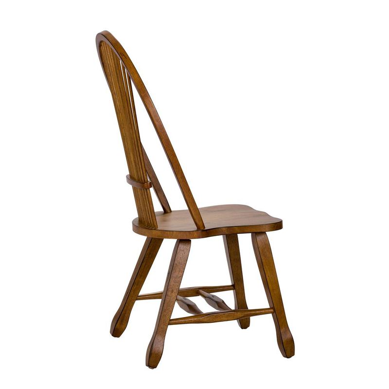 Liberty Furniture Treasures Sheaf Back Side Chair - Oak in Rustic Oak image number 4