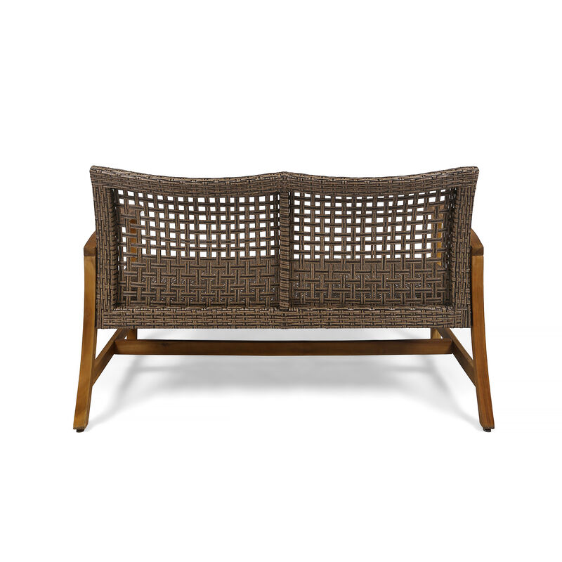 Merax Outdoor Patio Wicker  Sofa Loveseat