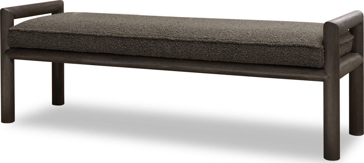 Dorsey Boucle Upholstered Wooden Bench