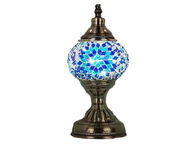 Mosaic Moroccan Table Lamp For Bedside Bulbs Included Bronze image number 0