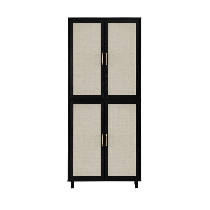 MONDAWE 4 Door Cabinet with 4 Adjustable Inner Shelves，Storage Cabinet, Perfect for Bedroom, Living Room, or Study